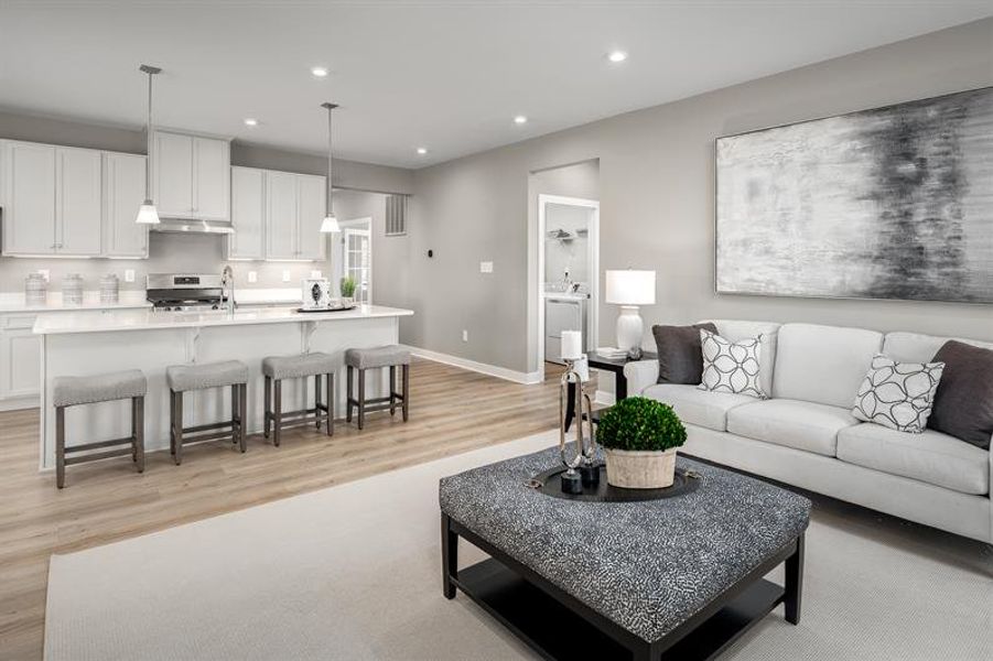 Representative furnished interior of a home built from the Bramante 2-Story by Ryan Homes in Lakes at Riverbend Single Family Homes, Navassa (Image 10).