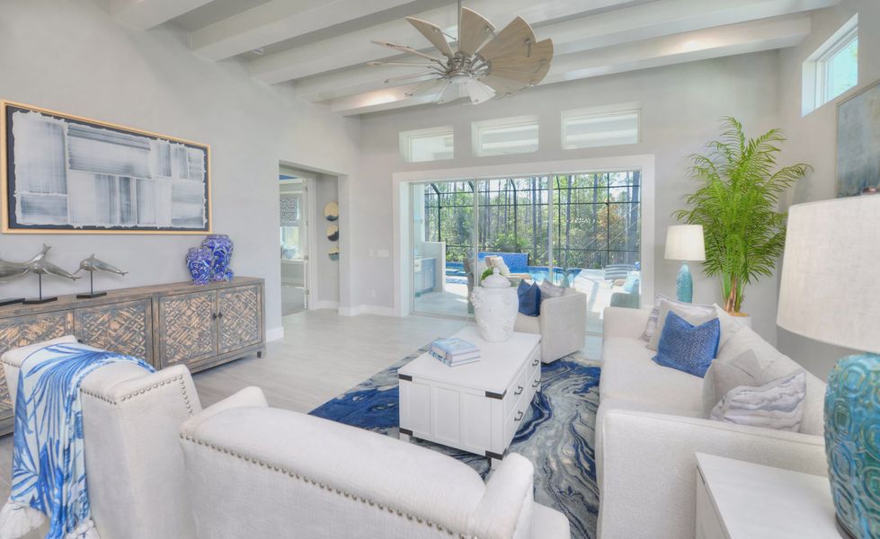 Furnished interior view inside a new home in Woodhaven, Port Orange (Image 14). Furnished interior view inside a new home in Woodhaven, Port Orange (Image 14).