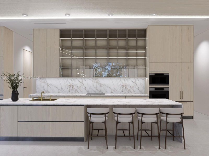 Furnished interior view inside a new home in , Miami Springs (Image 11).