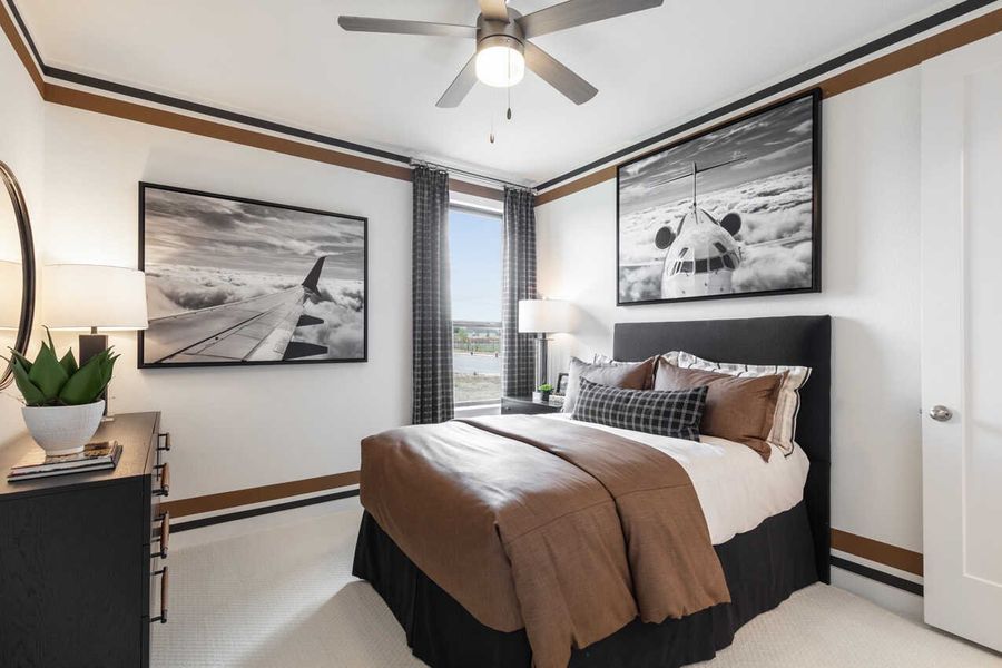 Representative Secondary Bedroom - some options shown