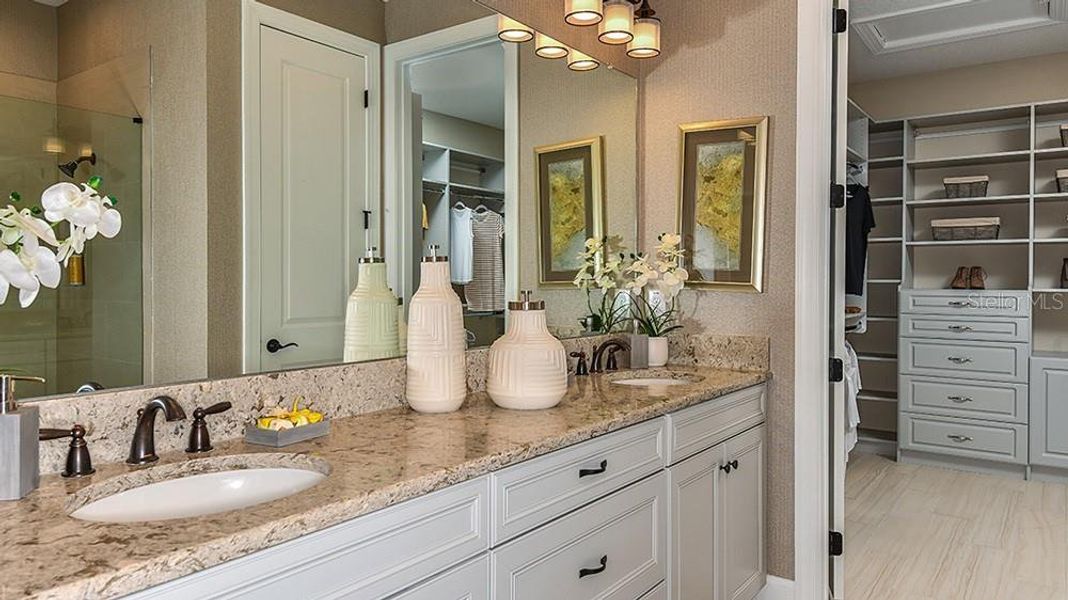 Furnished interior view inside a new home in Esplanade at Wiregrass Ranch, Wesley Chapel (Image 10).