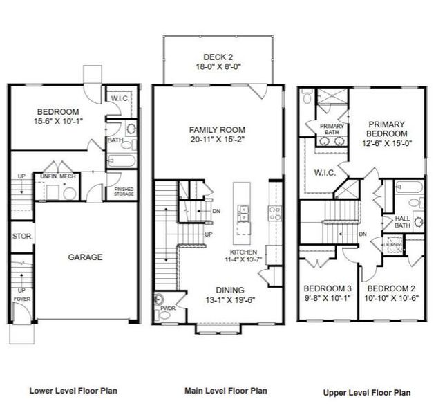 2D floor plan layout of this home in Indigo Grove Townhomes, Johns Island, SC (Image 5).