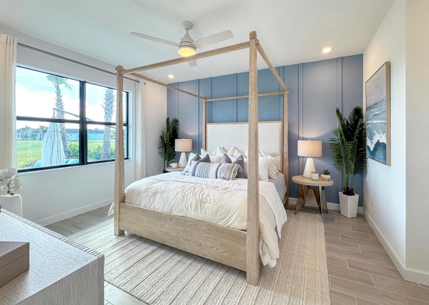 Furnished interior view inside a new home in Glynlea Country Club: The Augusta Collection, Port St. Lucie (Image 11).