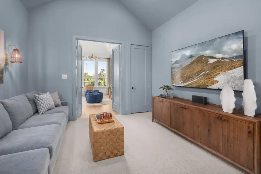 Representative furnished interior of a home built from the RoundRock - SH 6236 by Shaddock Homes in The Homestead - 72', Rockwall (Image 19).