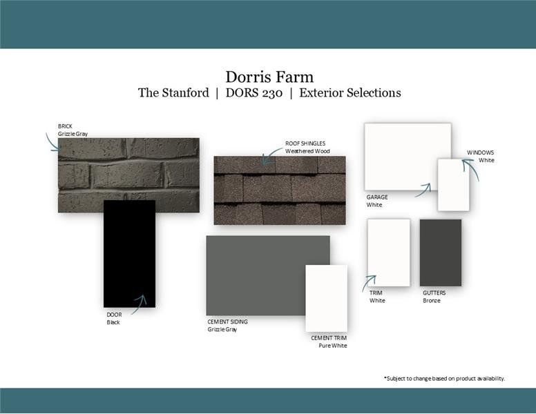 Sample of building materials used in homes in Dorris Farm at Willow Springs, White House (Image 46).