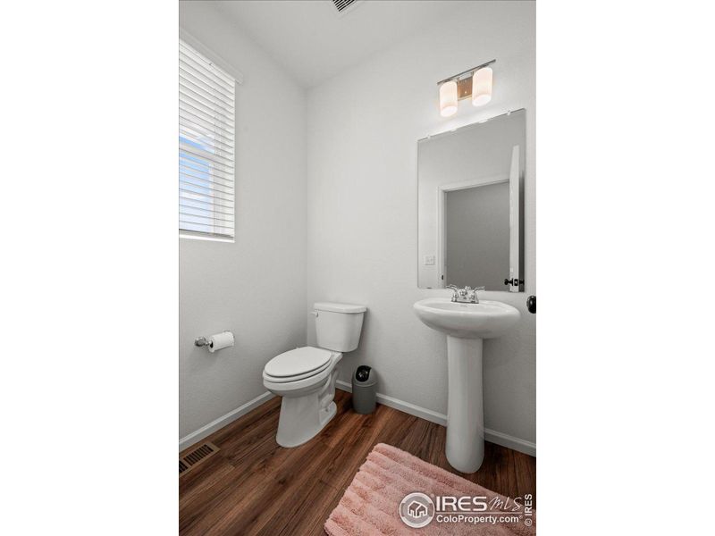 Main level powder room