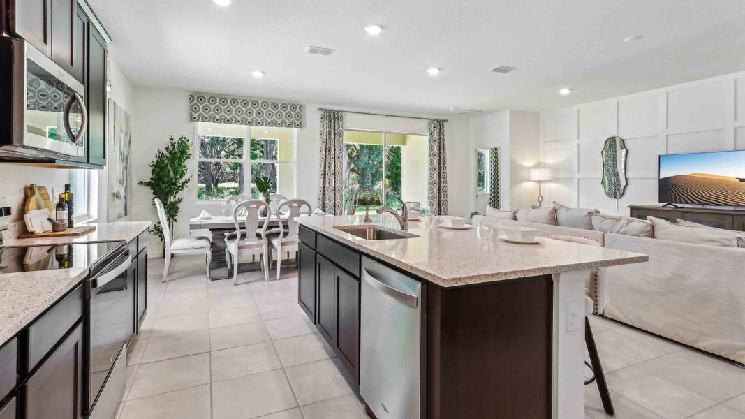 Representative furnished interior of a home built from the Delray by D.R. Horton in Ocala Preserve, Ocala (Image 4).