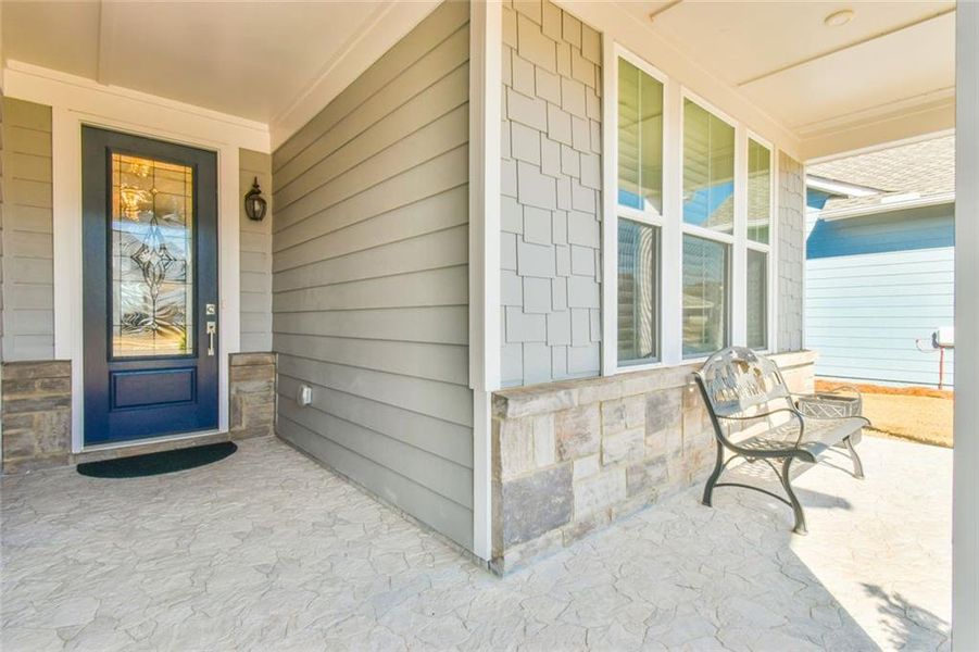 Exterior details and patio area of a home in , Hoschton (Image 24).