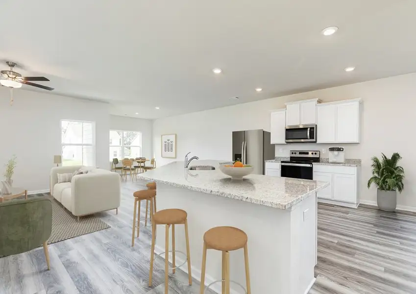 Representative furnished interior of a home built from the Burton by LGI Homes in Lake Preserve at Jackson Trail, Hoschton (Image 4).