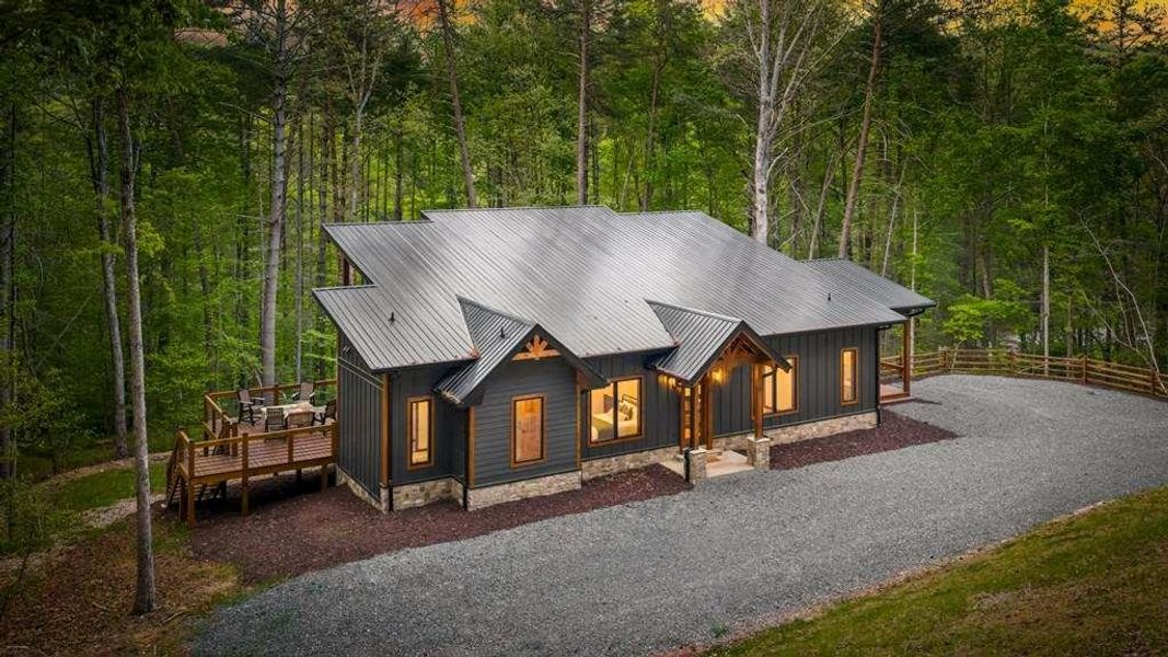 Front exterior of a new home in , Blue Ridge, GA, highlighting curb appeal (Image 27).