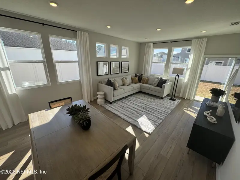 Furnished interior view inside a new home in , Jacksonville (Image 7). Furnished interior view inside a new home in , Jacksonville (Image 7).