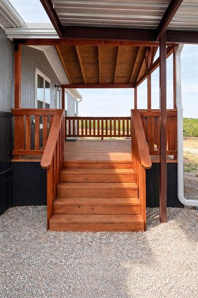 Exterior details and patio area of a home in , Springtown (Image 22).