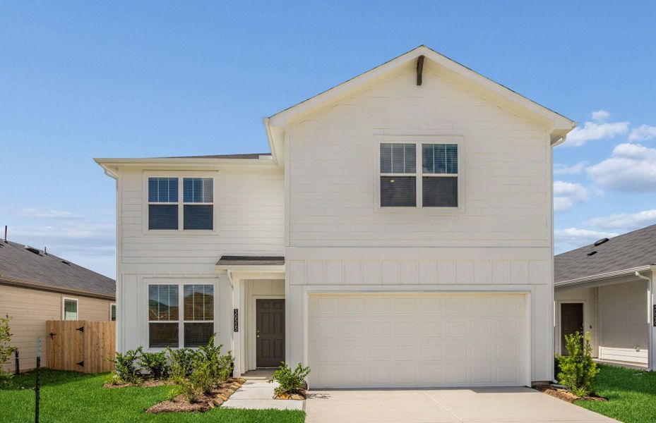 Front exterior of a new home in Stokesbury, Waller, TX, highlighting curb appeal (Image 2). Front exterior of a new home in Stokesbury, Waller, TX, highlighting curb appeal (Image 2).