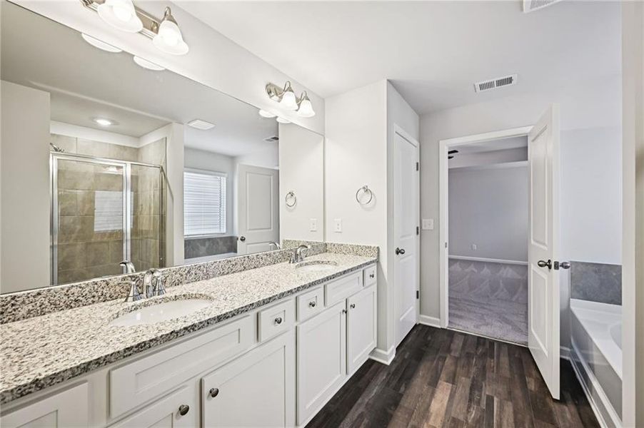Furnished interior view inside a new home in The Hills at Cedar Creek, Winder (Image 32).