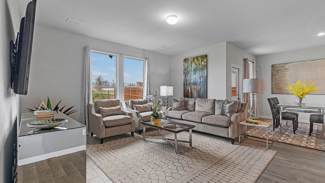 Furnished interior view inside a new home in Springhill South, Boyd (Image 12). Furnished interior view inside a new home in Springhill South, Boyd (Image 12).