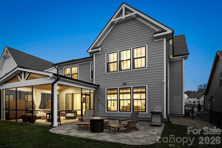 Exterior details and patio area of a home in Matthews Ridge Reserve, Matthews (Image 28). Exterior details and patio area of a home in Matthews Ridge Reserve, Matthews (Image 28).