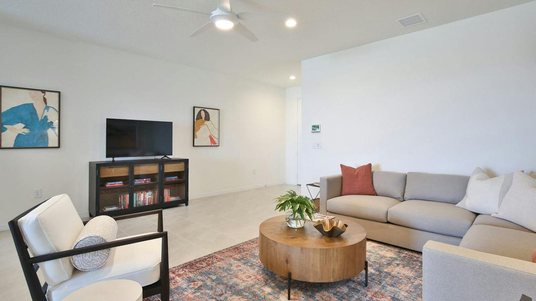 Furnished interior view inside a new home in Palm Grove Real Estate and Homes for Sale in Lakewood Ranch, FL - Neal Communities, Lakewood Ranch (Image 31).