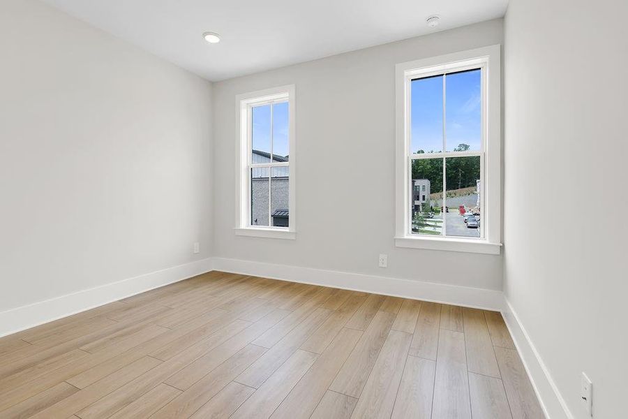 Spacious, unfurnished interior of a new home in Echo Park, Suwanee (Image 20). Spacious, unfurnished interior of a new home in Echo Park, Suwanee (Image 20).