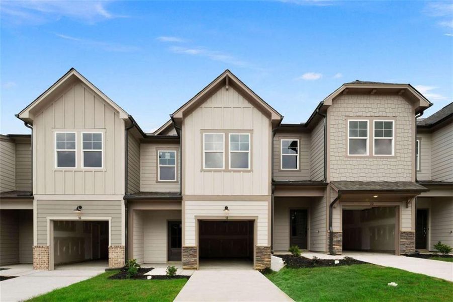 Front exterior of a new home in , Cedartown, GA, highlighting curb appeal (Image 33).