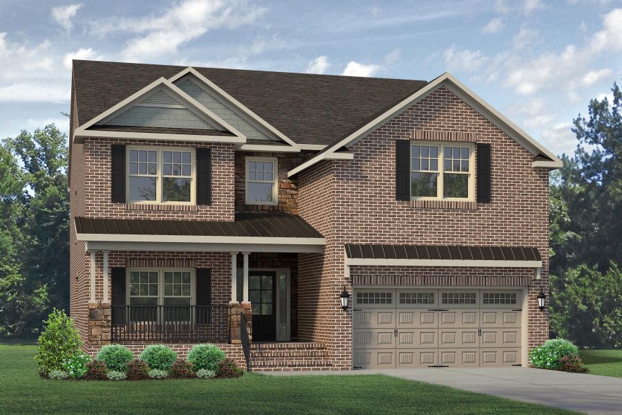 Representative exterior photo of a completed home built from the Fairfield Lux by Keystone Homes NC in Weybridge, Burlington, NC (Image 33).