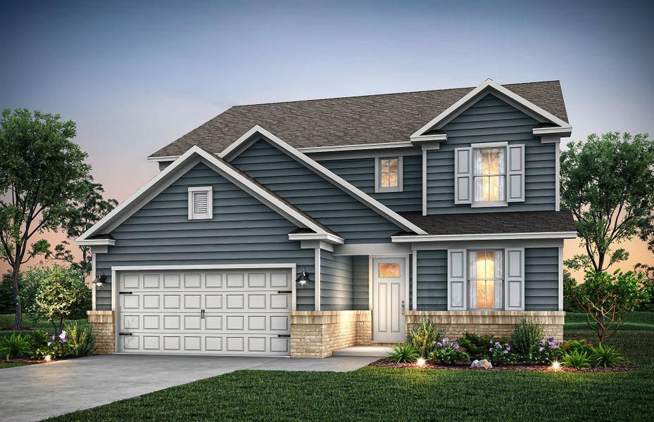 Representative exterior photo of a completed home built from the Yellowstone by Pulte Homes in Harrington, Greenville, SC (Image 23).