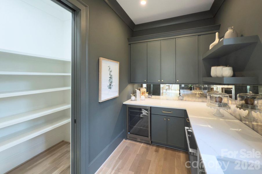 Scullery with view of pantry