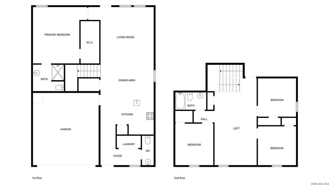 2D floor plan layout of this home in Waters Edge, Seguin, TX (Image 3).