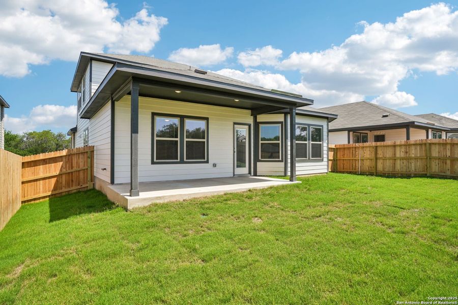 Front exterior of a new home in Royal Crest, San Antonio, TX, highlighting curb appeal (Image 1). Front exterior of a new home in Royal Crest, San Antonio, TX, highlighting curb appeal (Image 1).