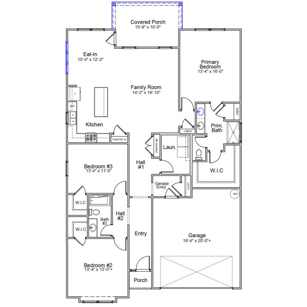 2D floor plan layout of this home in Avenue One, Castle Hayne, NC (Image 2). 2D floor plan layout of this home in Avenue One, Castle Hayne, NC (Image 2).