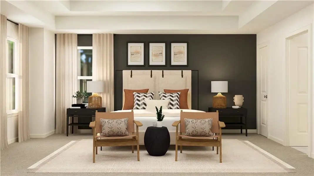 Furnished interior view inside a new home in Deer Valley, Canton (Image 27). Furnished interior view inside a new home in Deer Valley, Canton (Image 27).