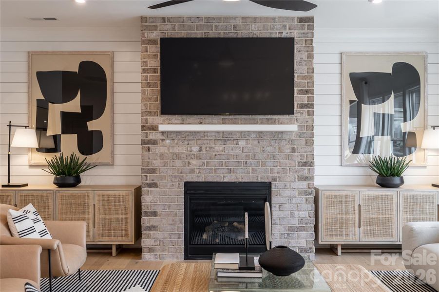 Not actual home. Photos of Riverton plan model home.