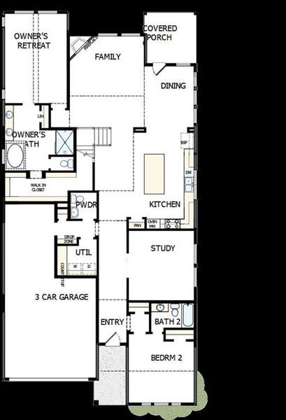2D floor plan layout of this home in Walsh Classic, Fort Worth, TX (Image 4). 2D floor plan layout of this home in Walsh Classic, Fort Worth, TX (Image 4).