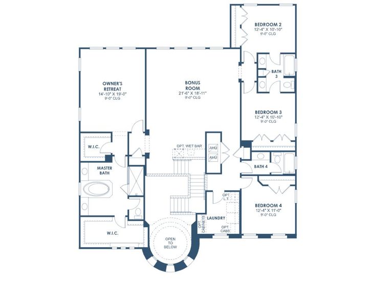 2D floor plan layout for the Madeira III by Homes by WestBay in Hawkstone, Lithia, FL (Image 3).