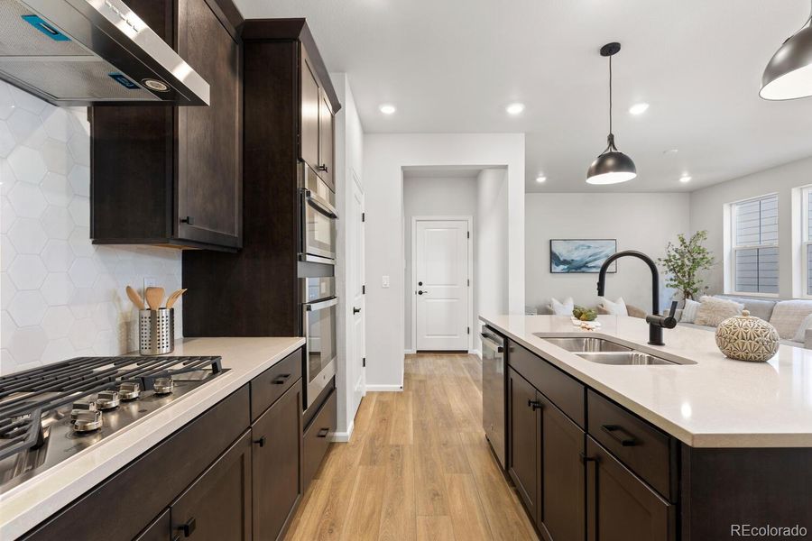 Furnished interior view inside a new home in The Villas Collection at Sterling Ranch, Littleton (Image 27).