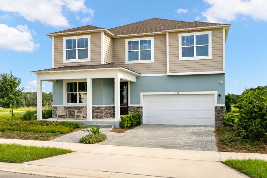 Representative exterior photo of a completed home built from the Shenandoah by Mattamy Homes in Crosswind Ranch, Parrish, FL (Image 18).