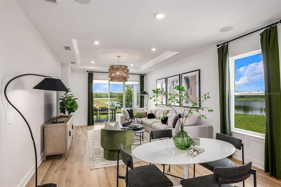 Furnished interior view inside a new home in Esplanade at Wellen Park, Englewood (Image 22).