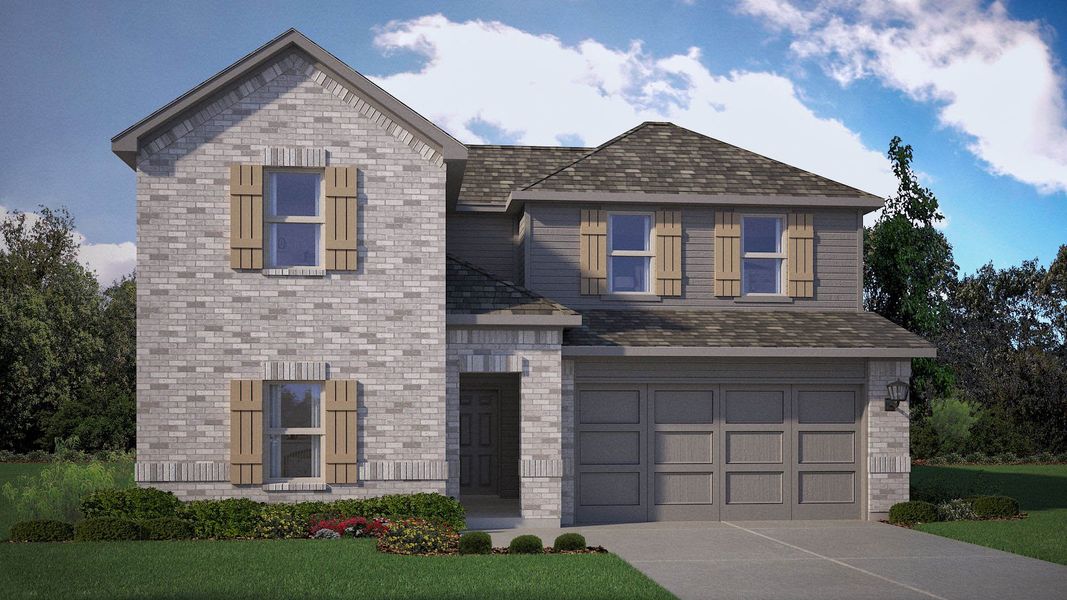 Representative exterior photo of a completed home built from the Ozark by D.R. Horton in Saratoga, Granbury, TX (Image 2).
