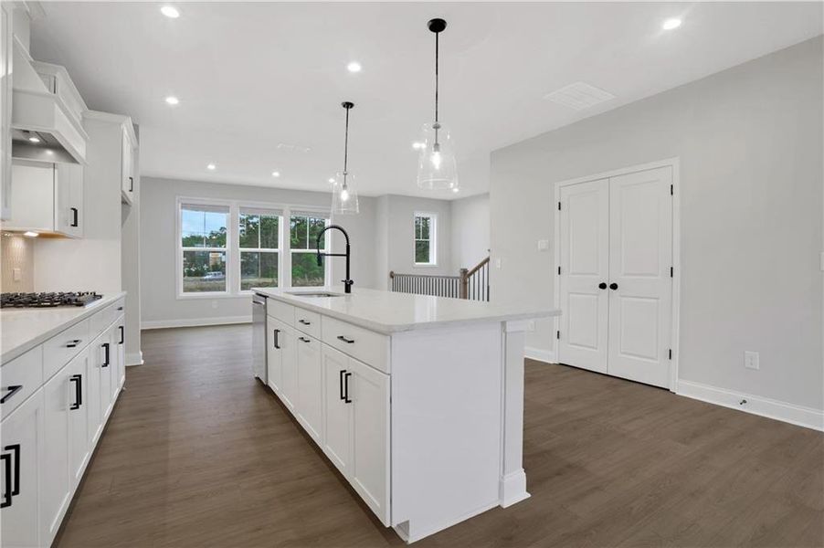 Furnished interior view inside a new home in Towne Village at Suwanee Dam, Sugar Hill (Image 14). Furnished interior view inside a new home in Towne Village at Suwanee Dam, Sugar Hill (Image 14).