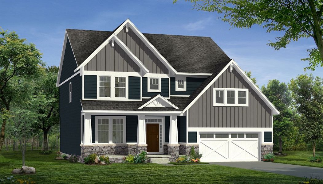 Representative exterior photo of a completed home built from the The Chesterfield by Norfolk Homes in Valleys, Jackson, MI (Image 33).