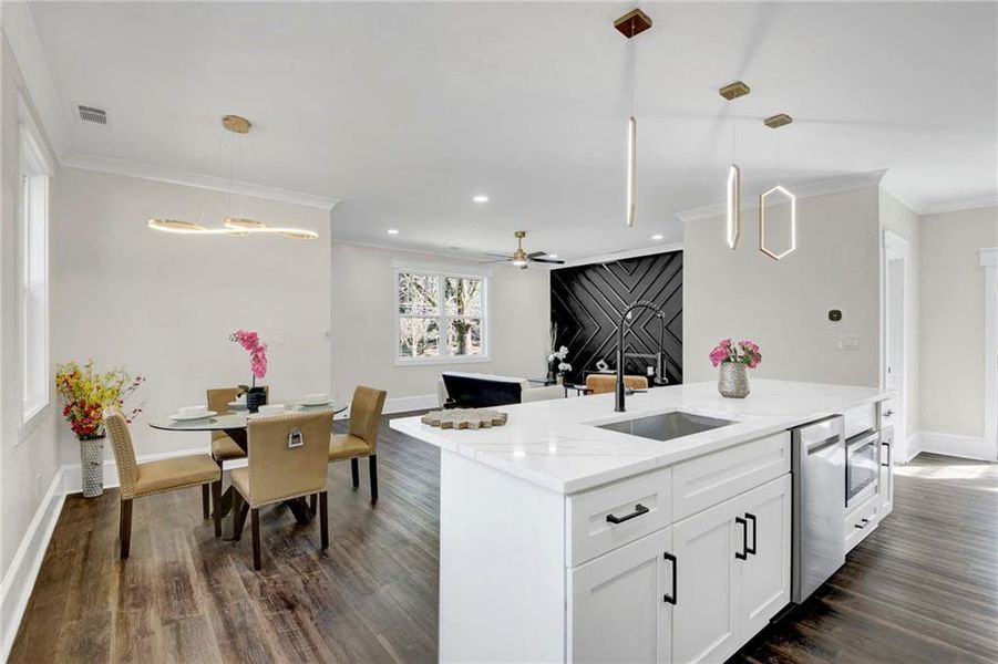 Furnished interior view inside a new home in , Atlanta (Image 7).