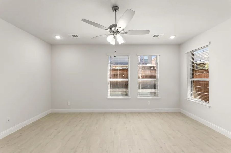 Front exterior of a new home in Sereno Oaks at Buckner Terrace, Dallas, TX, highlighting curb appeal (Image 7).