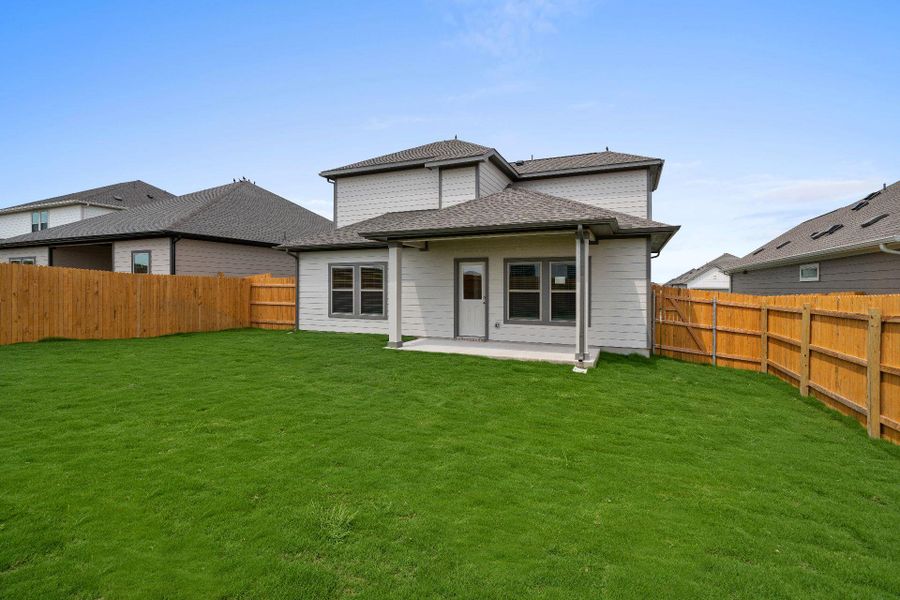 Rear of Home and Private Backyard Rear of Home and Private Backyard