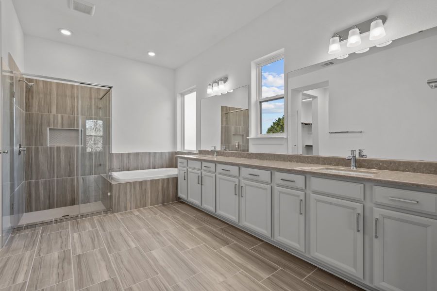 Representative furnished interior of a home built from the The Rockmoor by David Weekley Homes in Rees Landing Estates, Spicewood (Image 3).