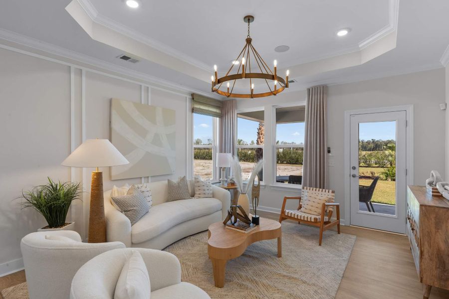 Representative furnished interior of a home built from the The Sunflower by Chesapeake Homes in Terrapin, Leland (Image 45).