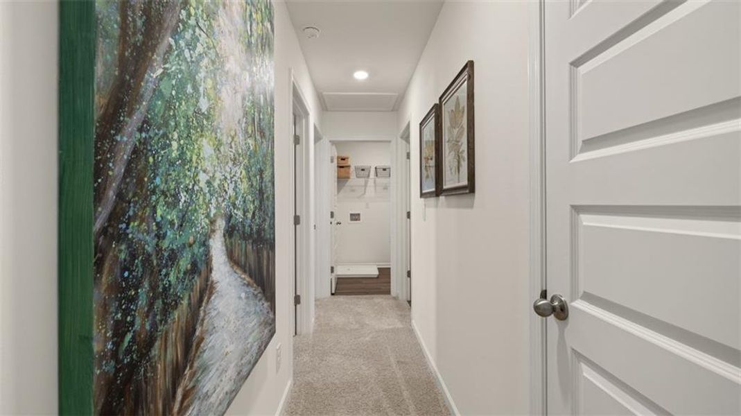 Furnished interior view inside a new home in Poplar Preserve, Newnan (Image 22). Furnished interior view inside a new home in Poplar Preserve, Newnan (Image 22).