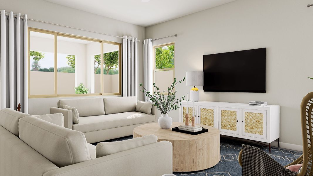Representative furnished interior of a home built from the Echo Plan 4508 by Tri Pointe Homes in Soleo, San Tan Valley (Image 6).