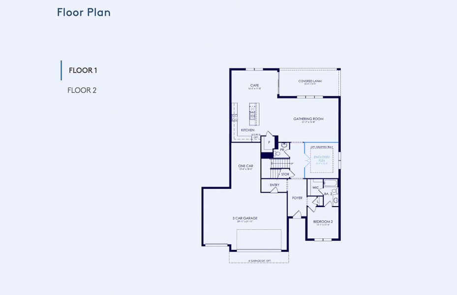 2D floor plan layout of this home in Waterset, Apollo Beach, FL (Image 4).