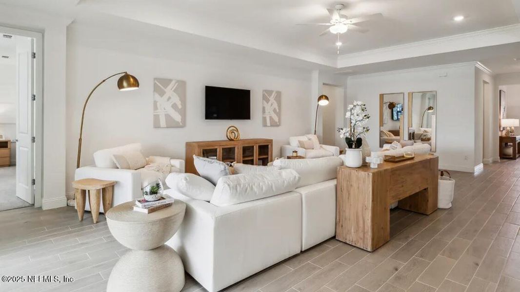 Furnished interior view inside a new home in Silver Meadows at SilverLeaf: Silver Meadows 60s, St. Augustine (Image 12).