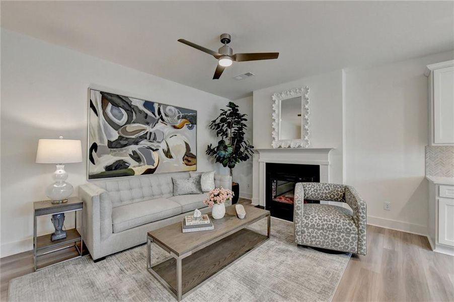 Furnished interior view inside a new home in Tribute, Hoschton (Image 32). Furnished interior view inside a new home in Tribute, Hoschton (Image 32).