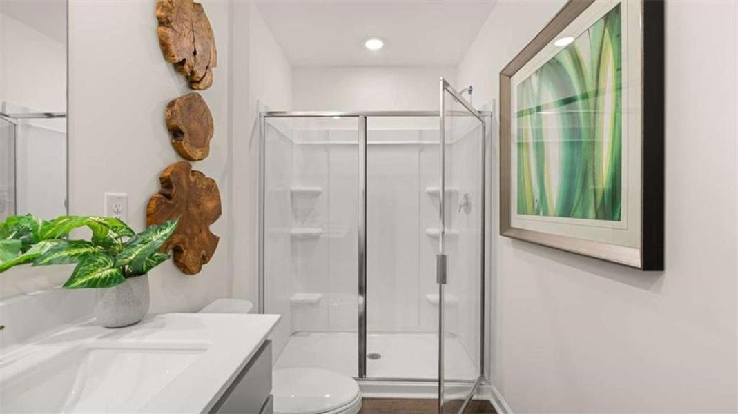 Furnished interior view inside a new home in The Gables at Agricultural Village, Perry (Image 15).